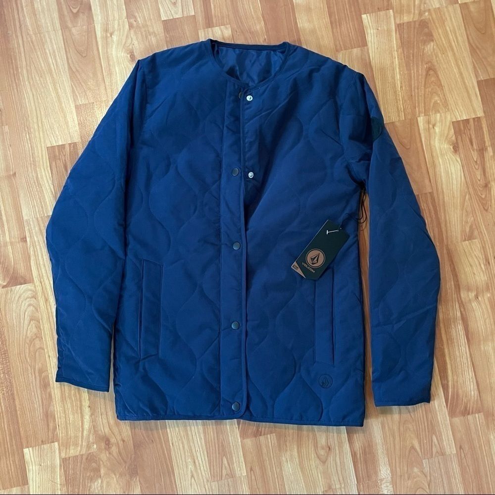 Volcom Reversible‎ Navy Liner Insulated Jacket NEW